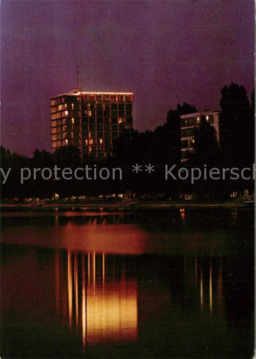 Siofok Europa Szalo Hotel Europa Nachtaufnahme
