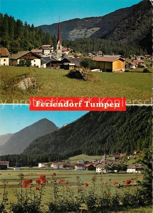 Tumpen Ortsansicht mit Kirche Landschaftspanorama