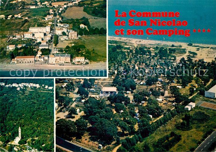 San-Nicolao Camping Merendella Fliegeraufnahme