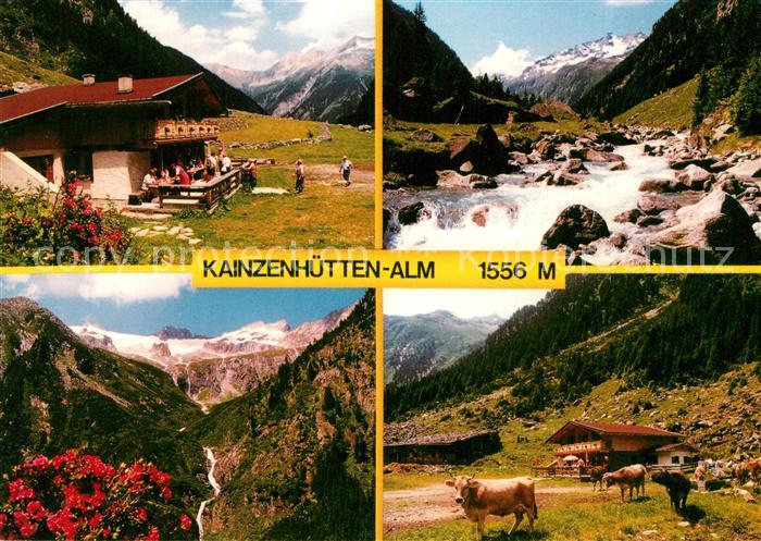 Mayrhofen Zillertal Kainzenhuettenalm Jausenstation Bergbach Alpenpanorama