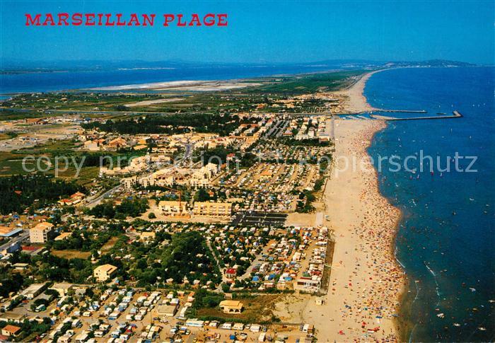 Marseillan 34 Herault Entre mer et étang vue aérienne