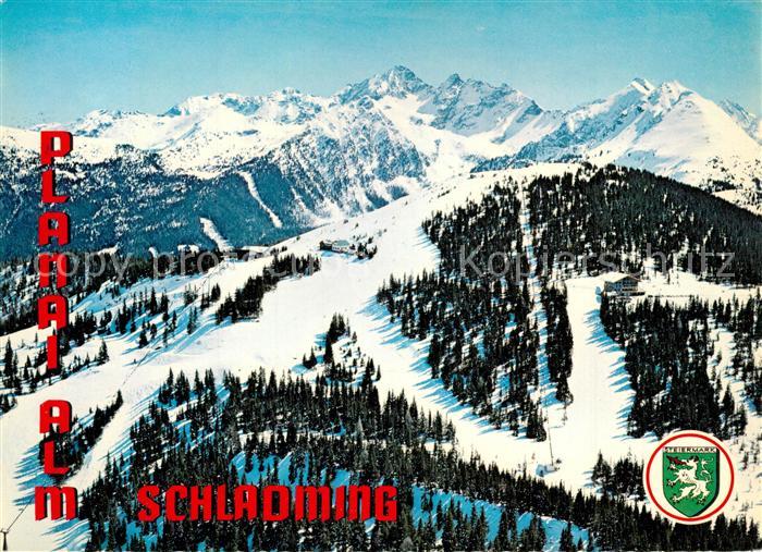 Schladming Obersteiermark Panorama Schigebiet Alpen Planai Alm Fliegeraufnahme