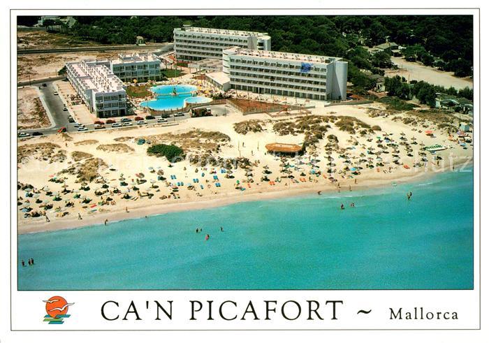 Can Picafort Mallorca Apartamentos Platja Daurada Hotelanlage Strand Fliegeraufn