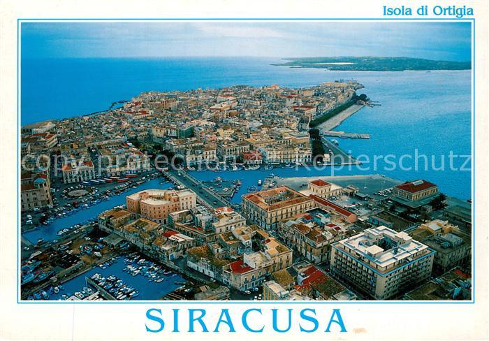 Siracusa Isola di Ortigia e Ponte Umertino veduta aerea