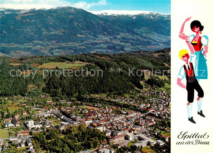 Spittal Drau Ferienort Alpenpanorama Fliegeraufnahme