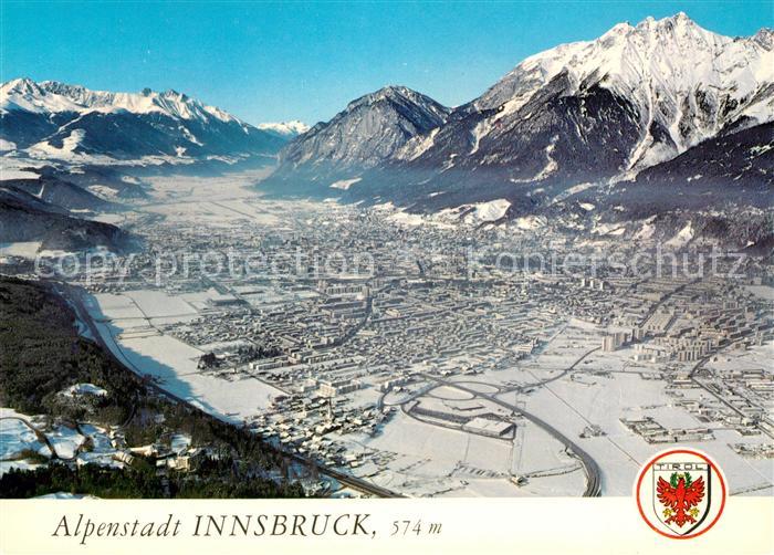 Innsbruck Winterpanorama Alpenstadt Schloss Ambras Brenner Autobahn Oberinntal K