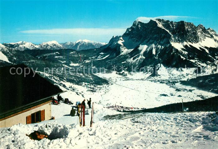 Lermoos Tirol Grubigsteingipfelhaus Winterpanorama Ehrwald Zugspitze Wetterstein