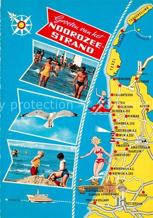 Den Helder Landkarte Strand Moewe