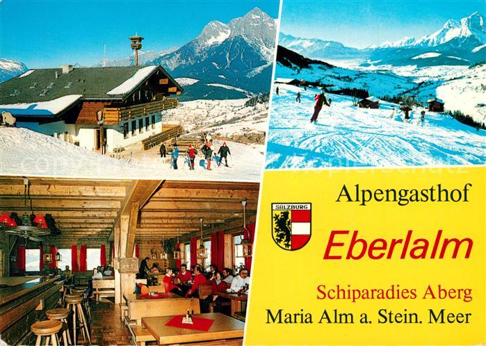 Maria Alm Steinernen Meer Alpengasthof Eberlalm Schiparadies Aberg Alpenpanorama
