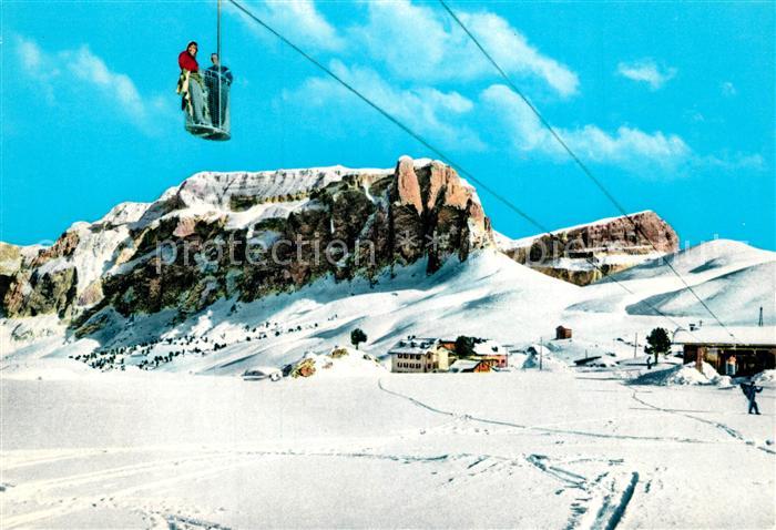 Rifugio Passo Sella Telecabina Forcella Sassolungo Sellajoch Berghaus Gondellift