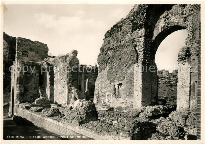 Taormina Sizilien Teatro antico Post Scenium Ruinen Antike Staette