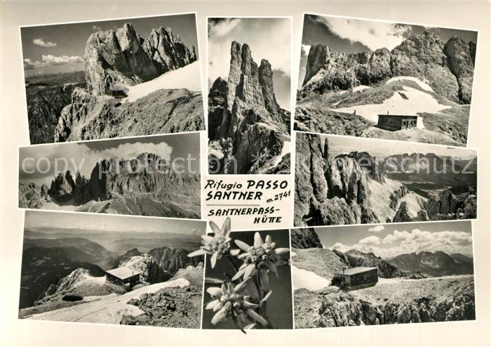Tiers Tires Santnerpasshuette Rifugio Passo Santner Gebirgspanorama