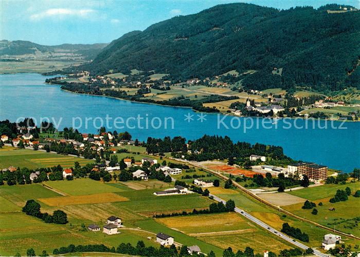 Bodensdorf Ossiacher See Fliegeraufnahme