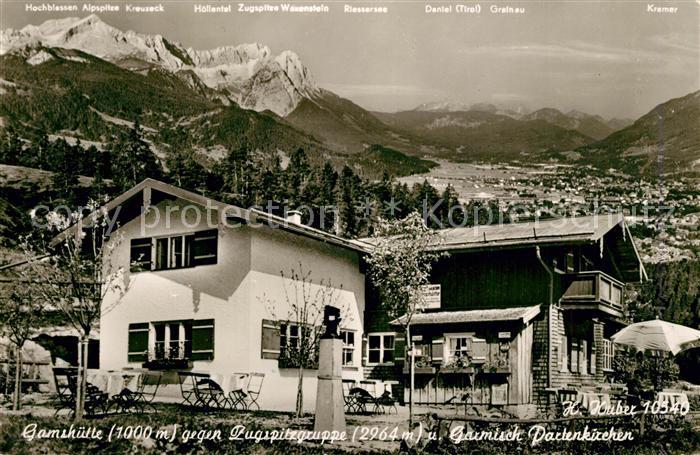 GARMISCH-PARTENKIRCHEN Bayern Bergwirtschaft Gamshuette Wettersteingebirge Zugsp