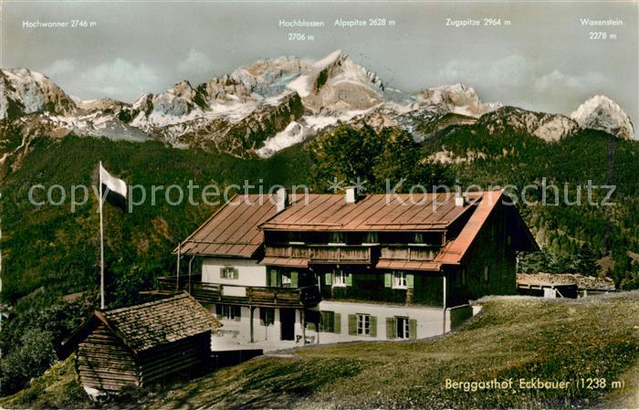 GARMISCH-PARTENKIRCHEN Bayern Berggasthof Eckbauer Alpenpanorama