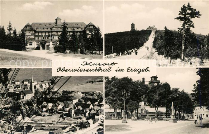 Oberwiesenthal Erzgebirge Berghotel Fichtelberg Wetterwarte Blick von der Bergba