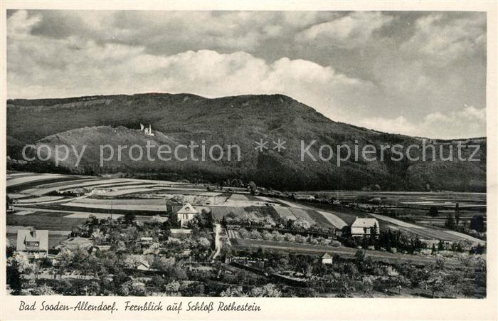 Bad Sooden-Allendorf Panorama Fernblick auf Schloss Rothestein