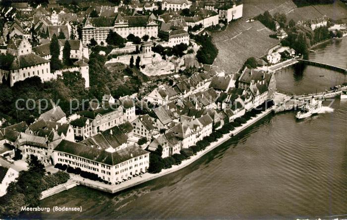 Meersburg Bodensee Altstadt Schloss Hafen Fliegeraufnahme