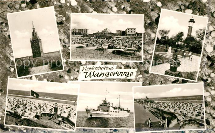 Wangerooge Nordseebad Westturm Strand Leuchtturm Faehre