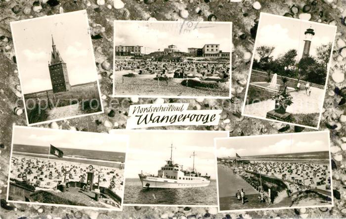 Wangerooge Nordseebad Westturm Strand Leuchtturm Faehre