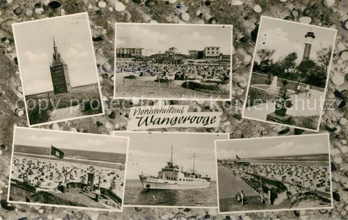 Wangerooge Nordseebad Westturm Strand Leuchtturm Faehre
