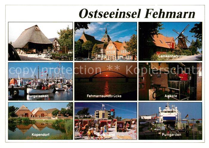 Fehmarn Katharinenhof Burgstaaken Kopendorf Burg Lemkenhafen Fehmarnsundbruecke