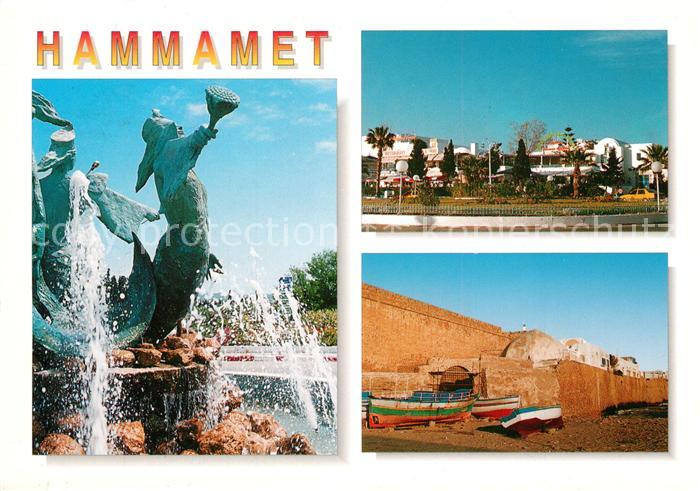 Hammamet Brunnen Skulpturen Hotels Stadtmauer Festung