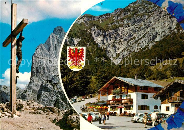 Kirchdorf Tirol Stripsenjochkreuz mit Predigtstuhl Unterkunftshaus Griesneralm