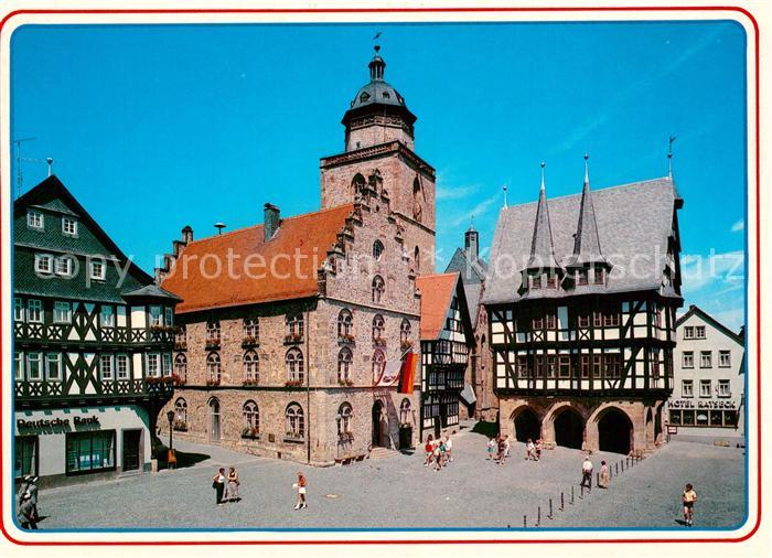 Alsfeld Rathaus Walpurgiskirche Weinhaus Bueckinghaus Fachwerkhaus