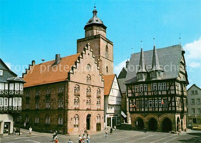 Alsfeld Marktplatz Rathaus Walpurgiskirche Weinhaus Fachwerkhaus
