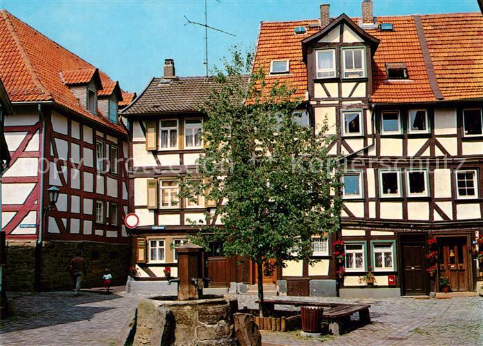 Alsfeld Brunnen Fachwerkhaeuser Altstadt