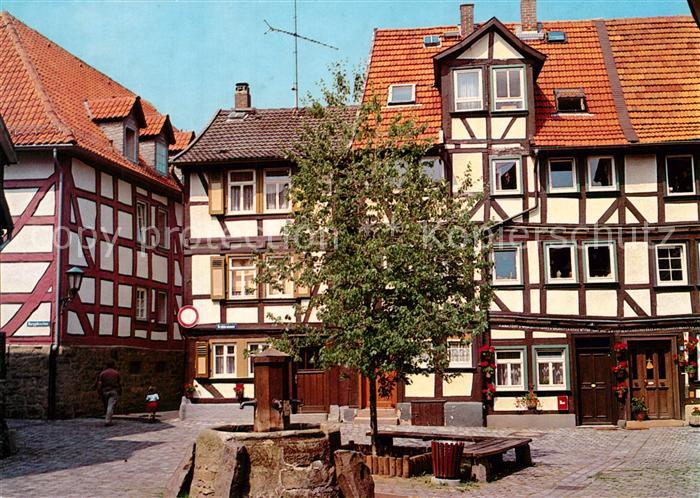 Alsfeld Brunnen Fachwerkhaeuser Altstadt