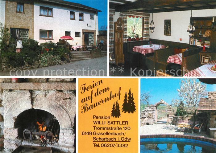 Scharbach Ferien auf dem Bauernhof Pension Sattler Kamin Swimming Pool