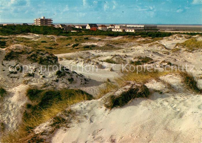 St Peter-Ording Blick auf St Peter Bad mit Meerwasserwellenbad Duenen