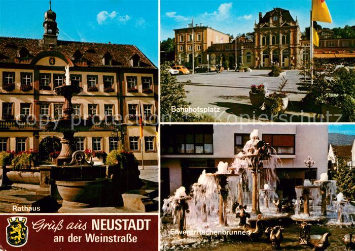Neustadt Weinstrasse Rathaus Bahnhofsplatz Elwedritsche Brunnen