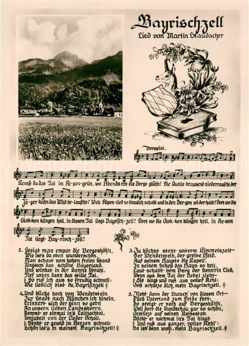 Bayrischzell Lied von Martin Staudacher Noten Panorama Alpen