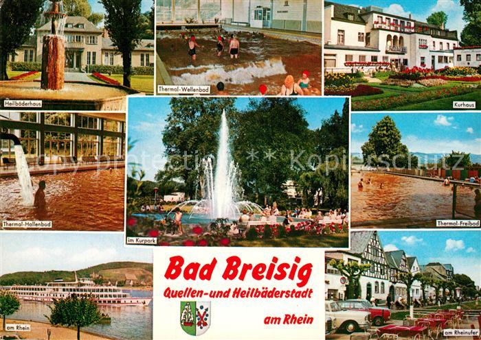 Bad Breisig Heilbaederhaus Thermalhallenbad Rhein Dampfer Wellenbad Kurpark Font