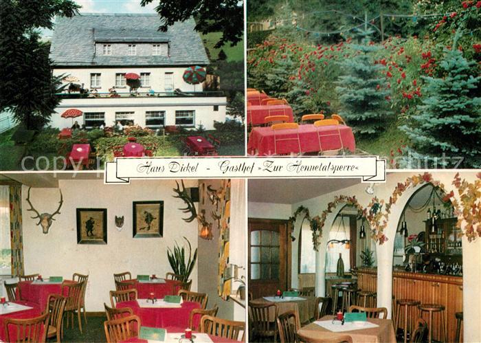 Meschede Haus Dickel Gasthof Zur Hennetalsperre Terrasse Garten