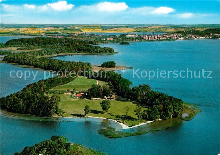 Ploen See Prinzeninsel Naturpark Holsteinische Schweiz Fliegeraufnahme