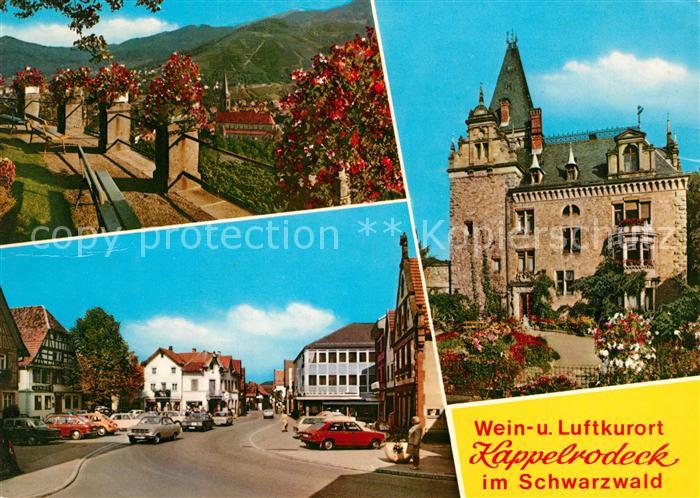 Kappelrodeck Teilansichten Wein- und Luftkurort im Schwarzwald Schloss Hauptstra
