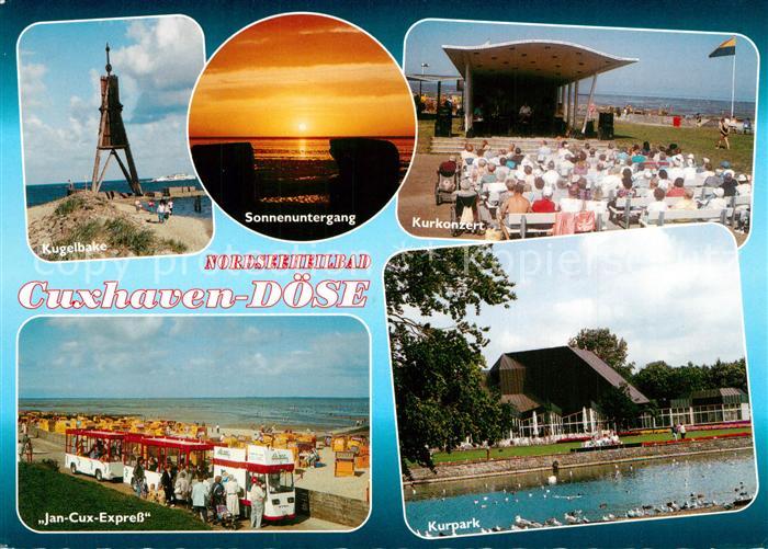 Doese Kugelbake Sonnenuntergang Kurkonzert Kurpark Jan Cux Express Touristenbahn