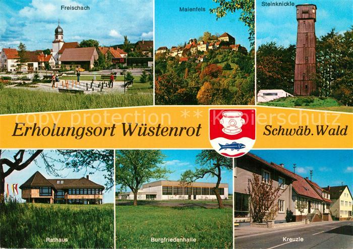 Wuestenrot Freischach Maienfels Steinknickle Rathaus Kreuzle Burgfriedenhalle