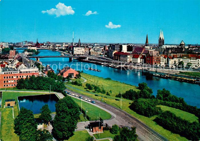 Bremen Fliegeraufnahme An der Weser