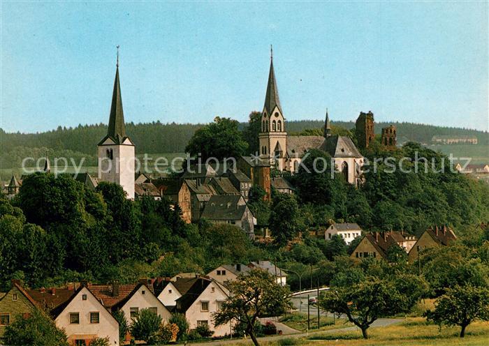 Kastellaun Hunsrueck Kirchtuerme Panorama