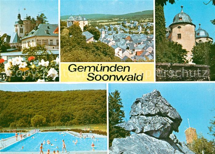 Soonwald Schloss Fels Schwimmbad Panorama