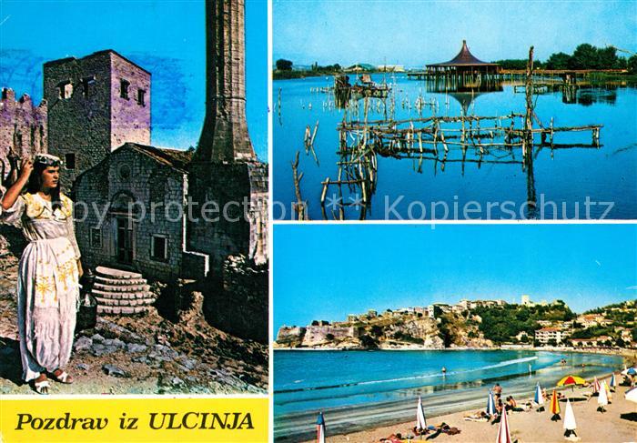 Ulcinj Strand Fischerhuette Burgruine