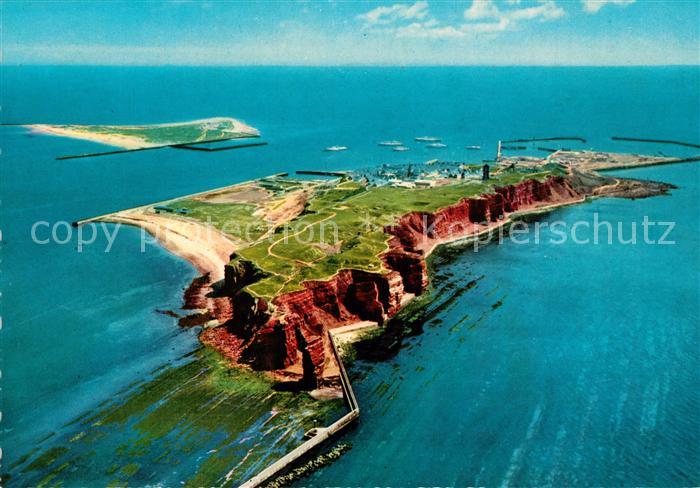 Helgoland Fliegeraufnahme Badeduene
