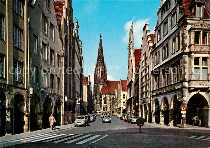 Muenster Westfalen Prinzipalmarkt Lambertikirche