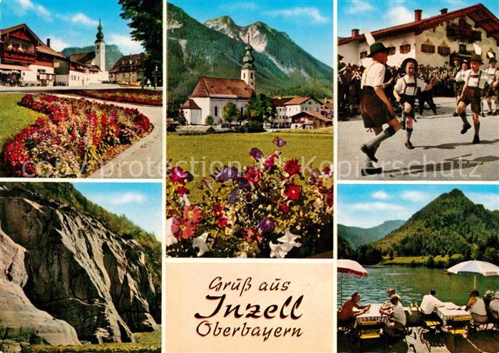 Inzell Kirche Schuhplattler Dorfplatz Rauschberg Gletschergarten Zwingsee