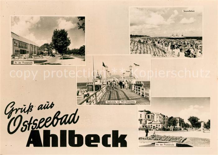 Ahlbeck Ostseebad An der Promenade Seebruecke HO Gaststaette Strandleben